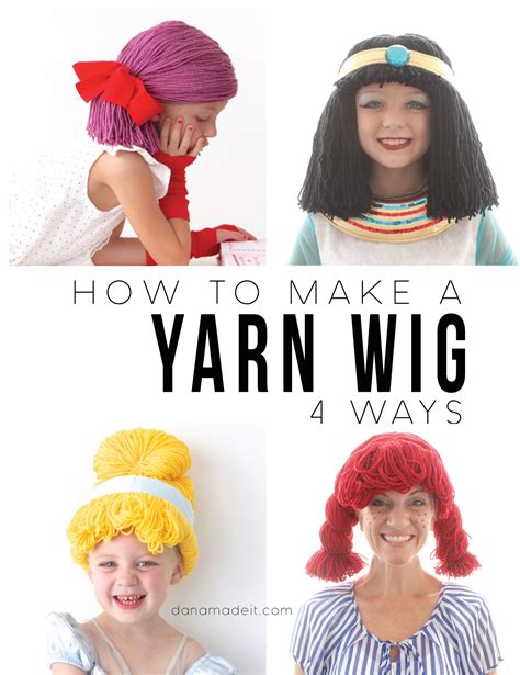 diy yarn wig no sew|yarn wigs for kids.